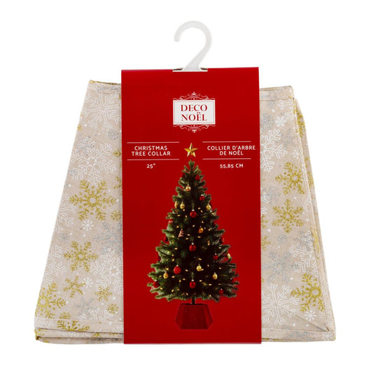 Deco N. Xmas Tree Collar, Snowflake, 12x13.5", header