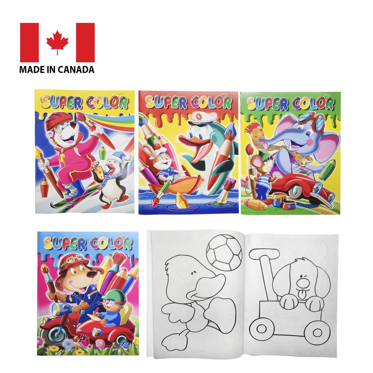 Super Colour, Colouring Book 10.5" x 8", 4 Asst Themes, 64 pages