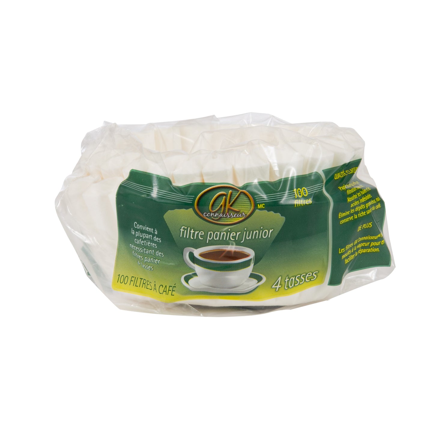 BASKET COFFEE FILTERS: 4 CUP, JUNIOR, 100/PK