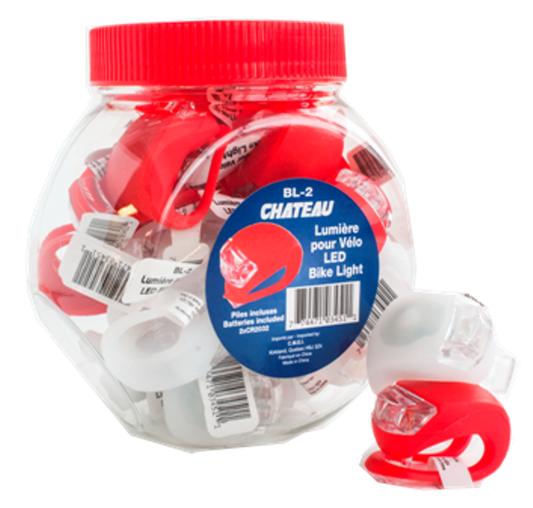 Bike lights red & wh blinking