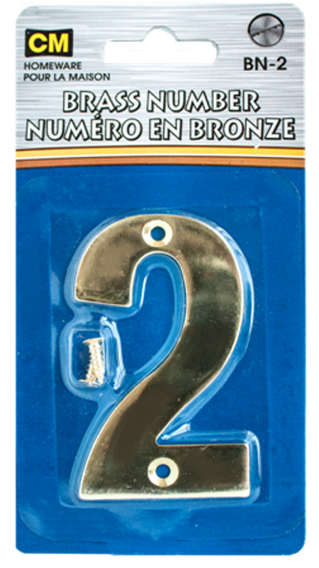 Brass pl number with screw 2