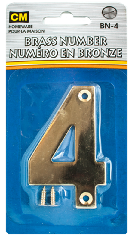 Brass pl number with screw 4