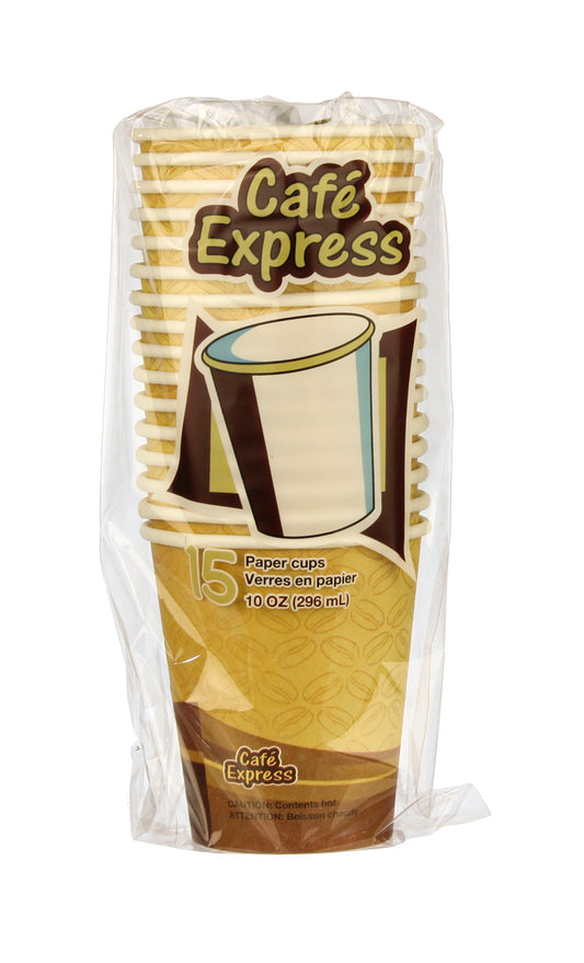 COFFEE PAPER CUPS: 10oz, 15/PK