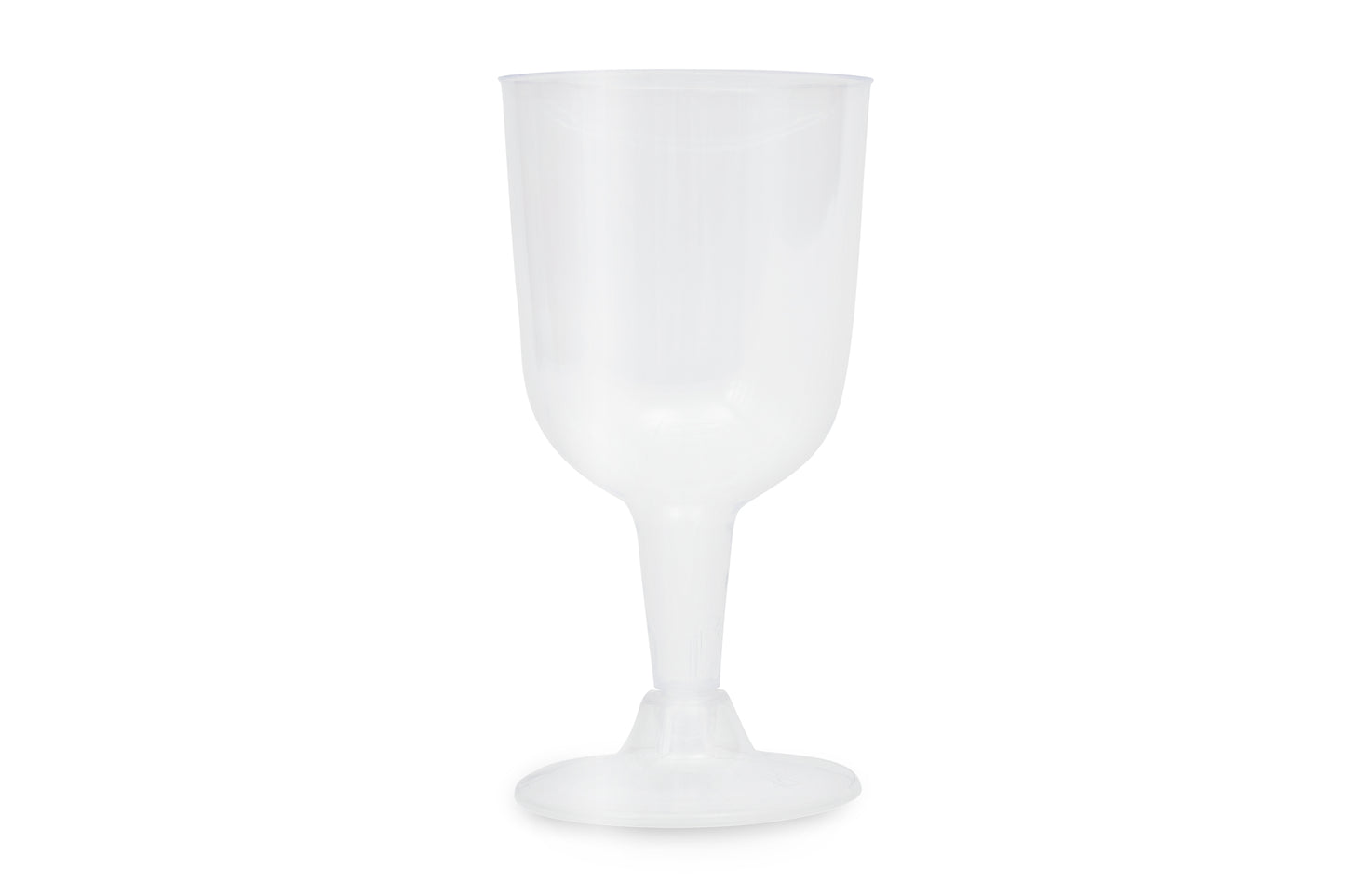PLASTIC WINE GLASSES:  5/PK
