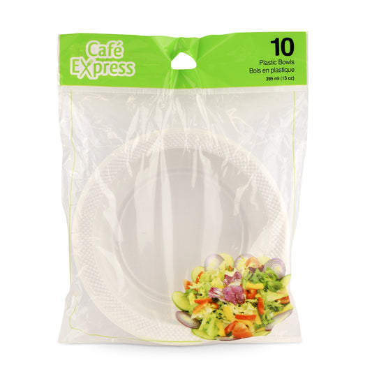 PLASTIC BOWLS: 13OZ, 10/PK