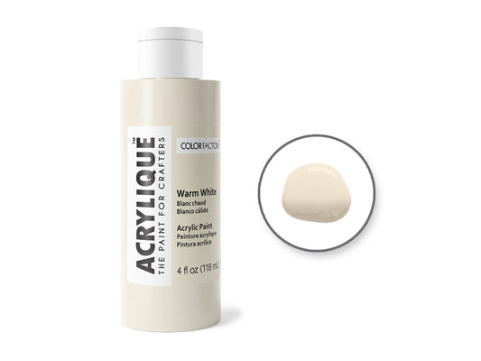 Color Factory: 4oz Acrylique Paint for Crafter's 005 Warm White