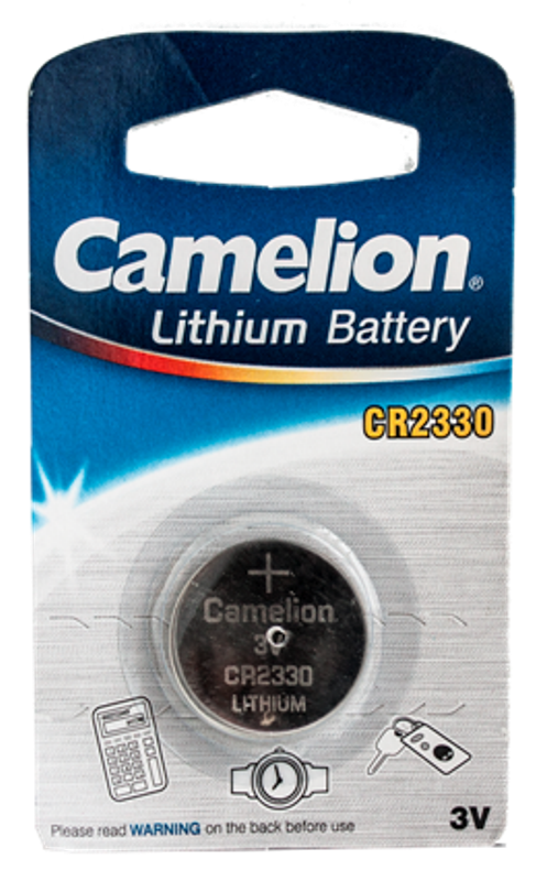 BUTTON CELL BATTERY: CR2330 - Lithium 3 Volt, 1/PK