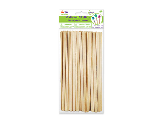 Craftwood: 7.48"x0.25" Natural Craft Stir-Sticks 80/pk