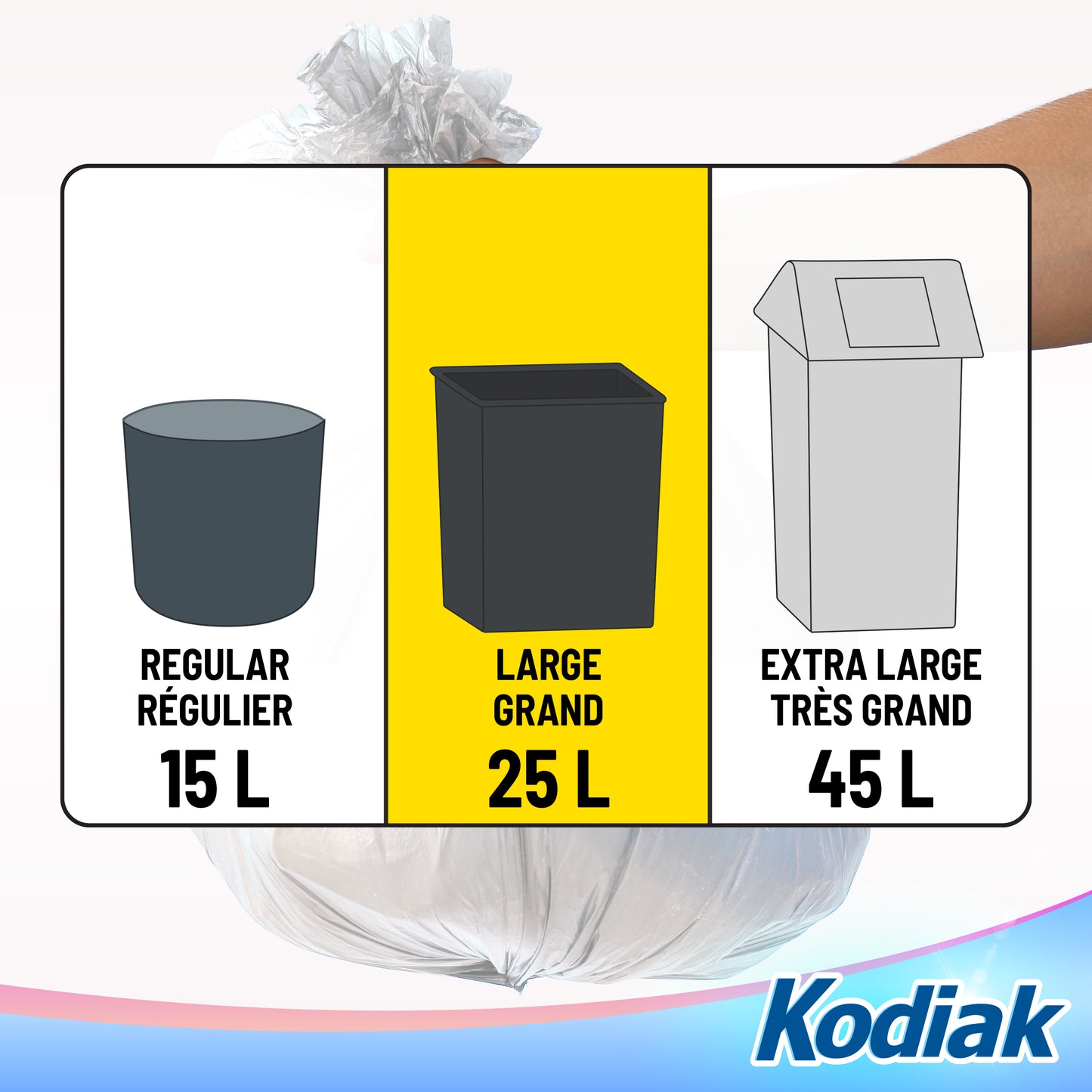 KITCHEN GARBAGE BAGS: 20x22 16 - GAUGE 0.6MIL