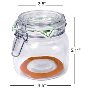 Hermetic Square Jar with Lock Lid