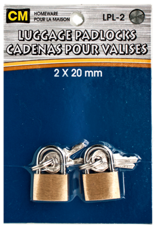 2pk Mini Padlock 20mm