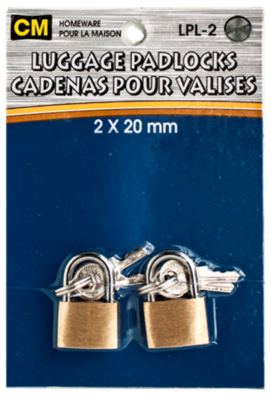 2pk Mini Padlock 20mm