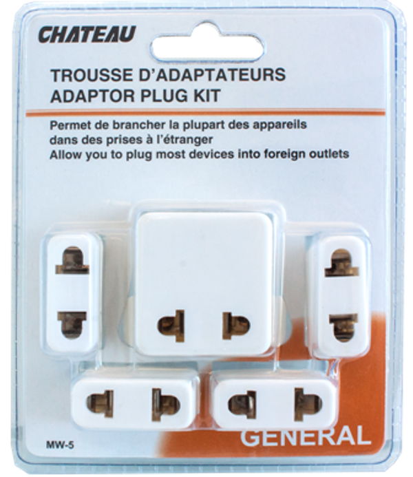 5pk travel plug set