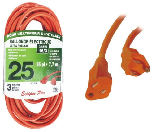 25ft Orange Extension cord