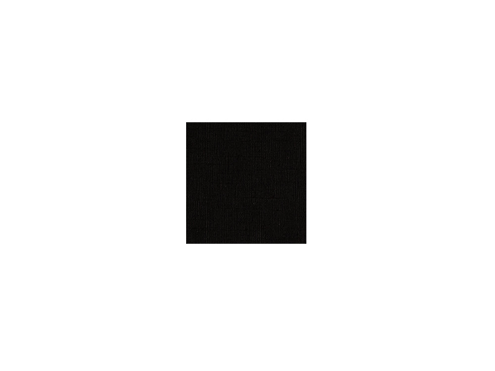 FIT Scrapbook Cardstock: 12"x12" 80lb (216gsm) Textured 60 Sheets B) Black Solid