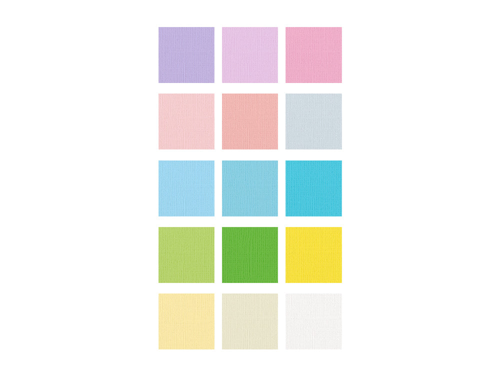 FIT Scrapbook Cardstock: 12"x12" 80lb (216gsm) Textured 60 Sheets D) Pastel Colors
