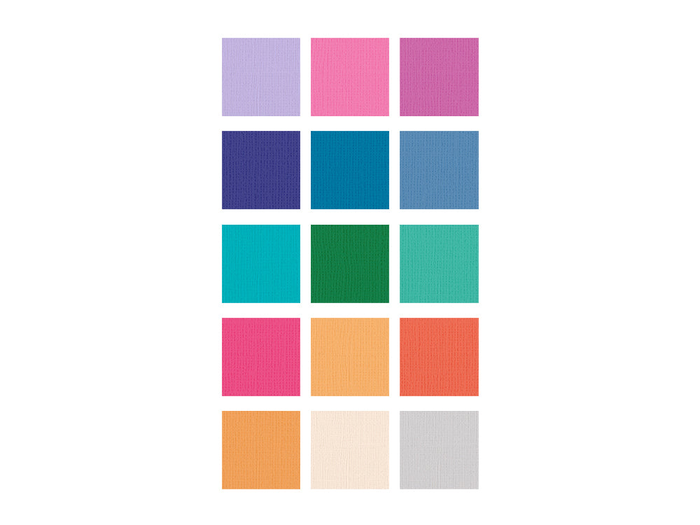 FIT Scrapbook Cardstock: 12"x12" 80lb (216gsm) Textured 60 Sheets F) Fashion Flair