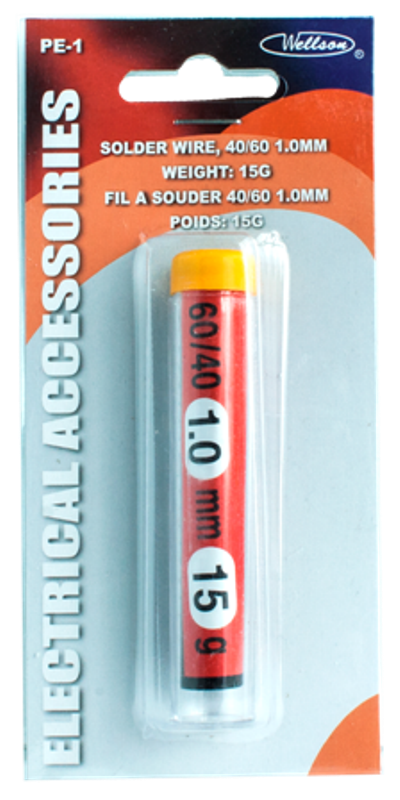 Solder wire (40/60  1.0mm/15g) - Wellson