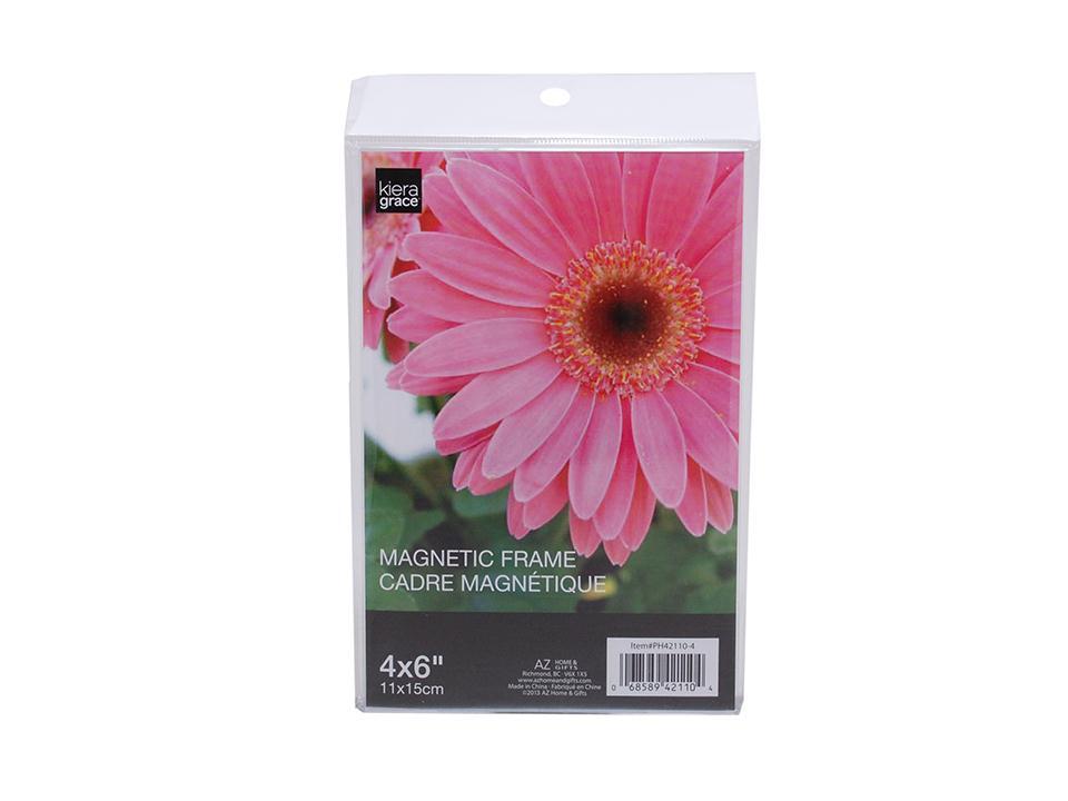 Acrylic Magnet Photo Frame 4X6" SQ FROSTED EDGE