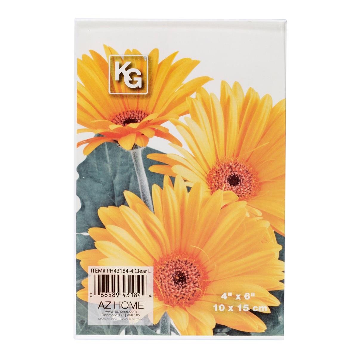 Acrylic L Shape Photo Frame 4X6"