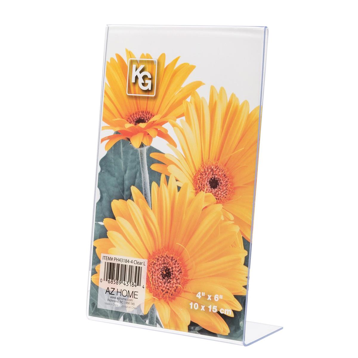 Acrylic L Shape Photo Frame 4X6"
