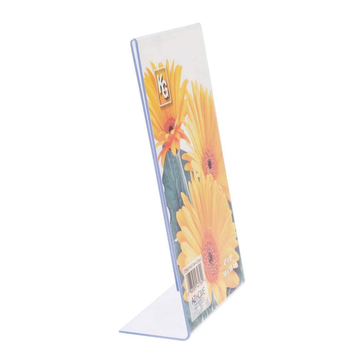 Acrylic L Shape Photo Frame 4X6"
