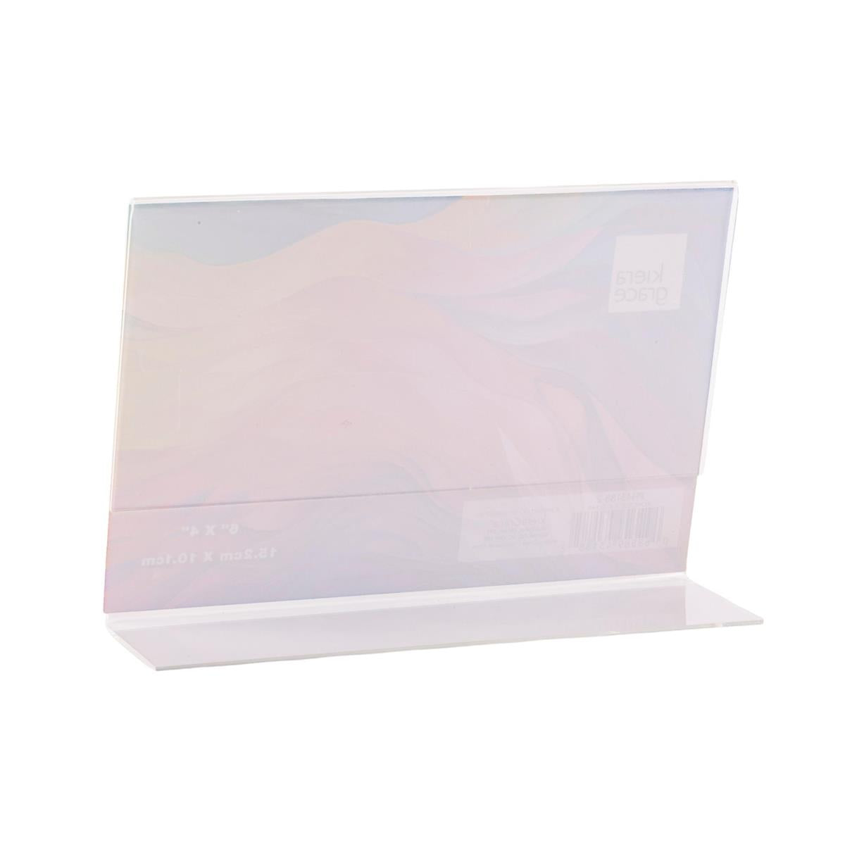 Acrylic L Shape Photo Frame 6X4"