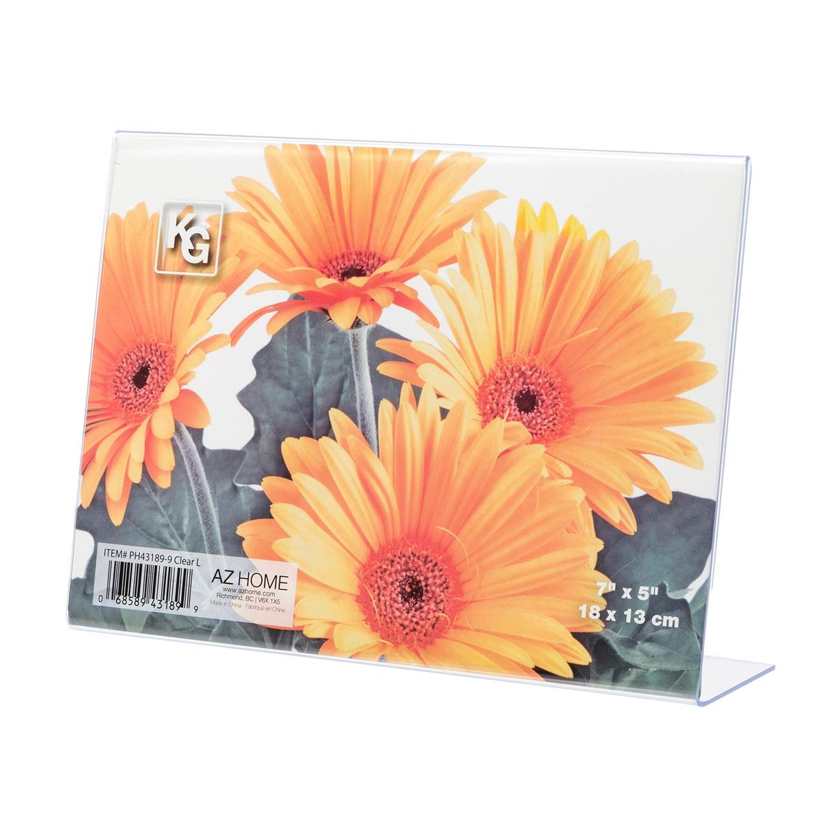 Acrylic L Shape Photo Frame 7X5"