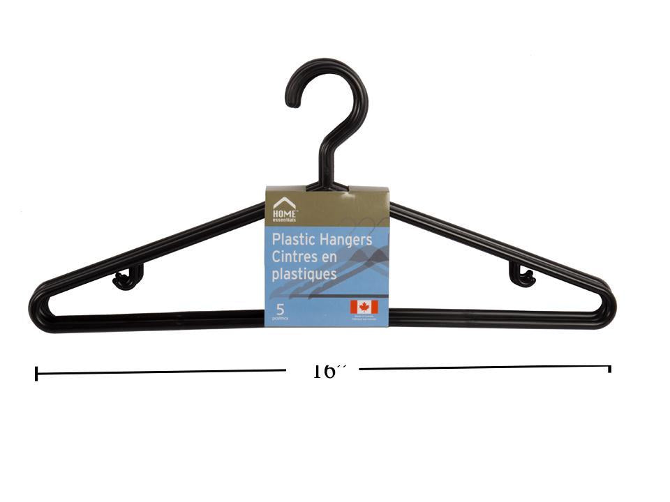 5-Pk Black Hangers sleeve card