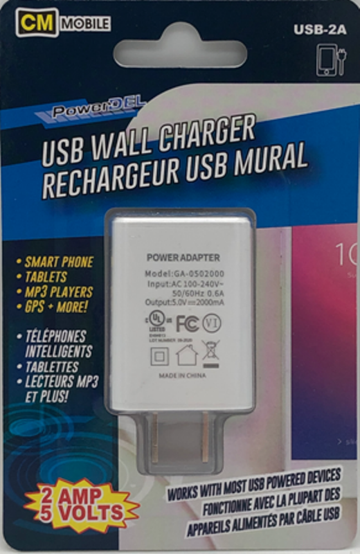 2amp USB wall charger