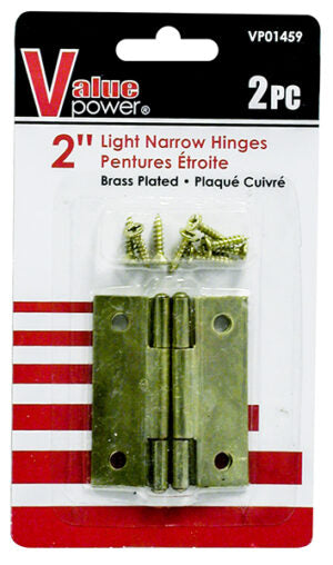 Door Hinge Brass Plated 2Pc