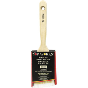 Paint Brush Angled with Wooden Handle