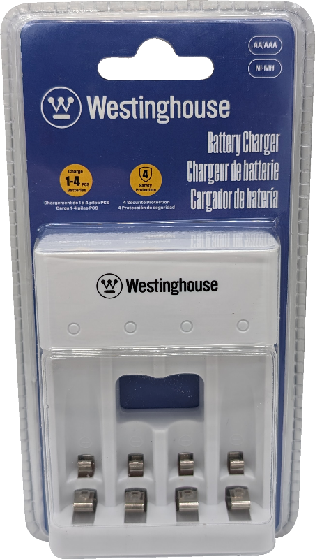 Westinghouse Battery Charger for AA/AAA - TypeC input (Adapter not included)
