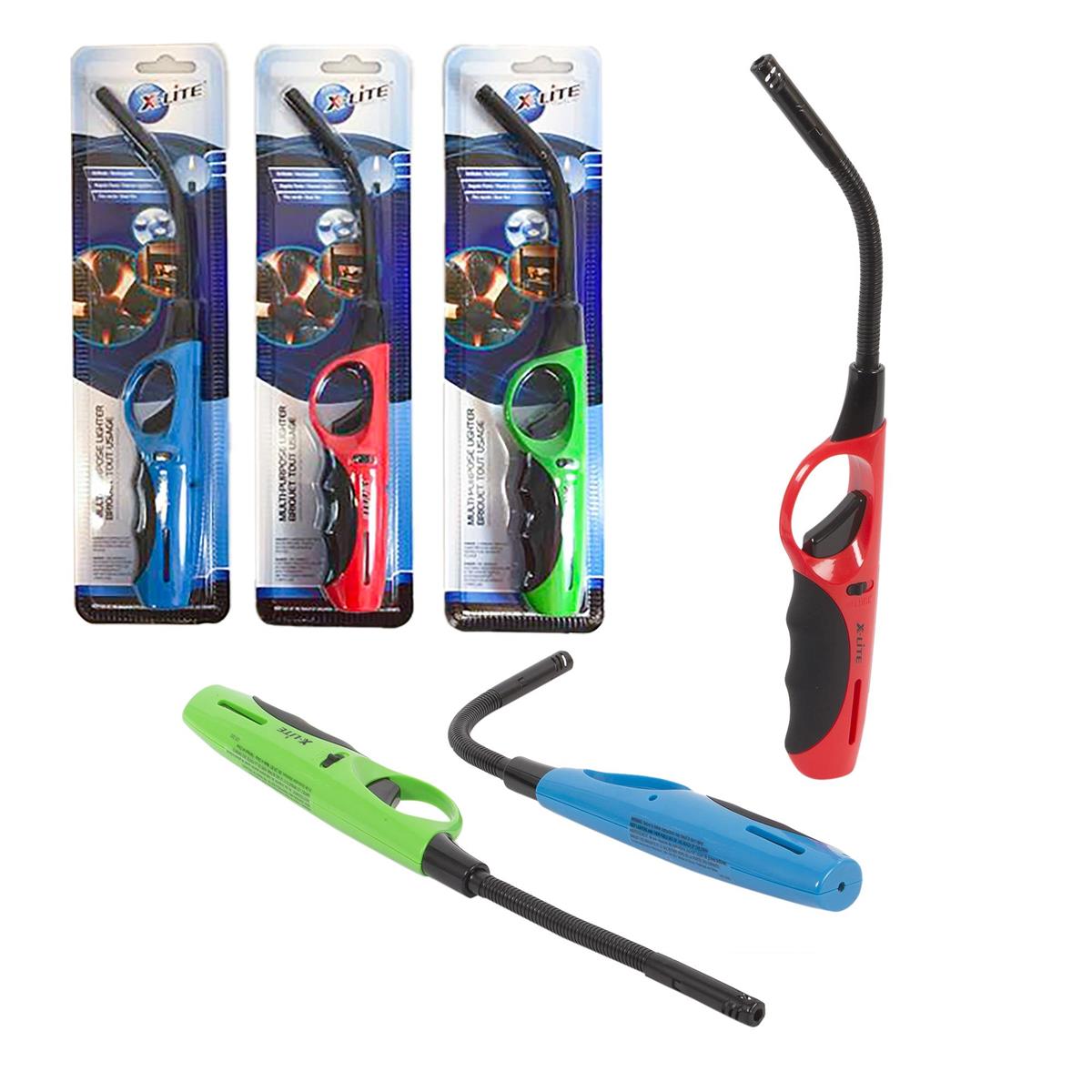 11" DLX Flex Multi-Purpose lighter 3 Colours, blister, DSP/12