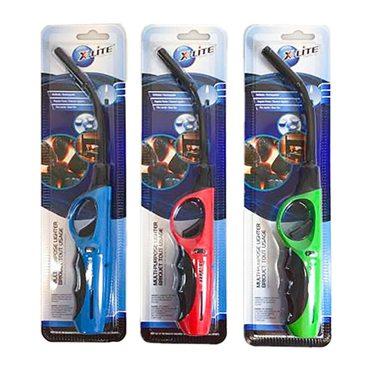 11" DLX Flex Multi-Purpose lighter 3 Colours, blister, DSP/12