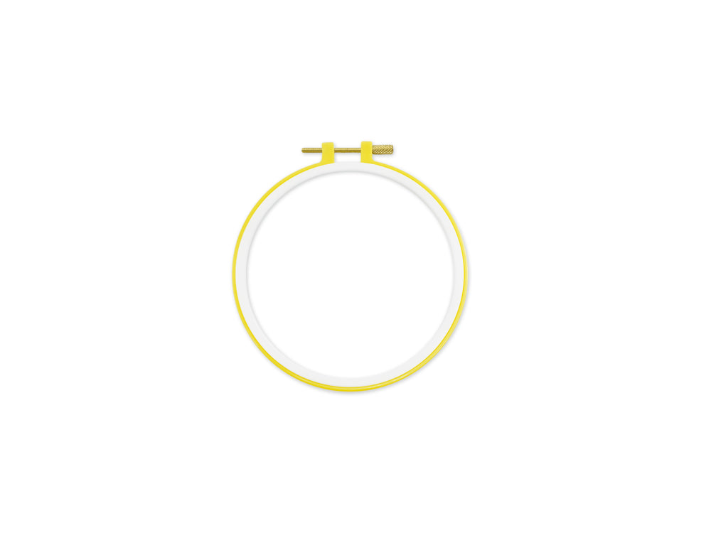 Needlecrafters: 6.4" Plastic Embroidery Hoop w/Brass Clamp