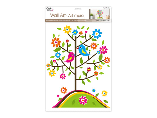 Craft Decor: 11.8"x15.75" Wall Art Clear G) Birdie Bloom