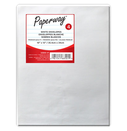 WHITE ENVELOPES - 4 10" X 13"
