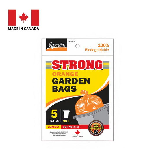 SiG.Kit  5-pc 30x48" Strong Outdoor  Orange Garbage Bags