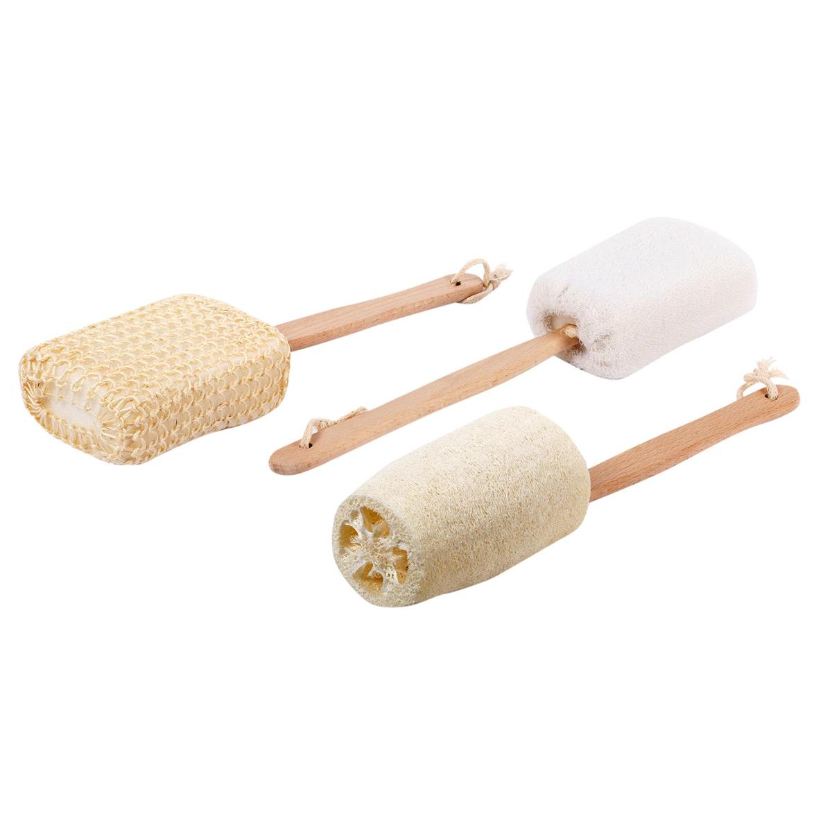 Bodico 16" Bath Brush, 3 styles, Wdn Handle, wrap card(HZ)