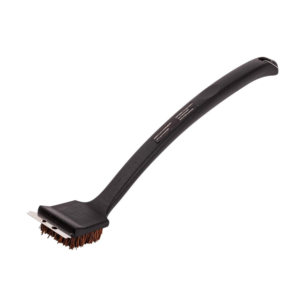 BBQ 17"x2.75" Palmyra Grill Brush w/Scraper, cht