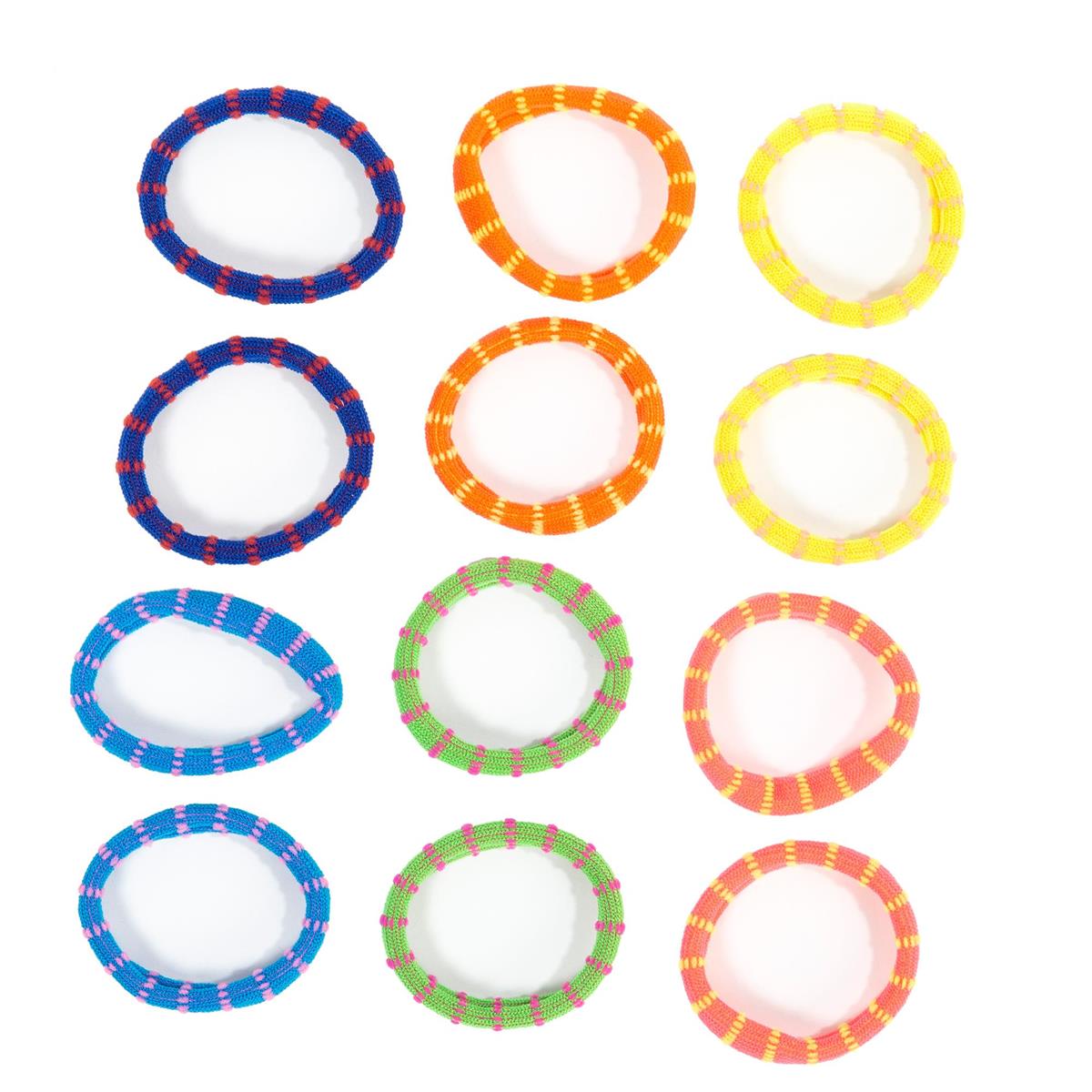 StylinG 12-pc Bright Knitted Ponyholders, hc