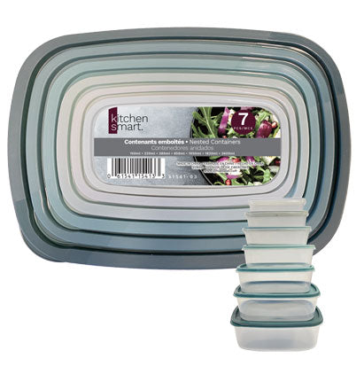 RAINBOW NESTED CONTAINERS- 7PCS/SET-RECTANGLE S