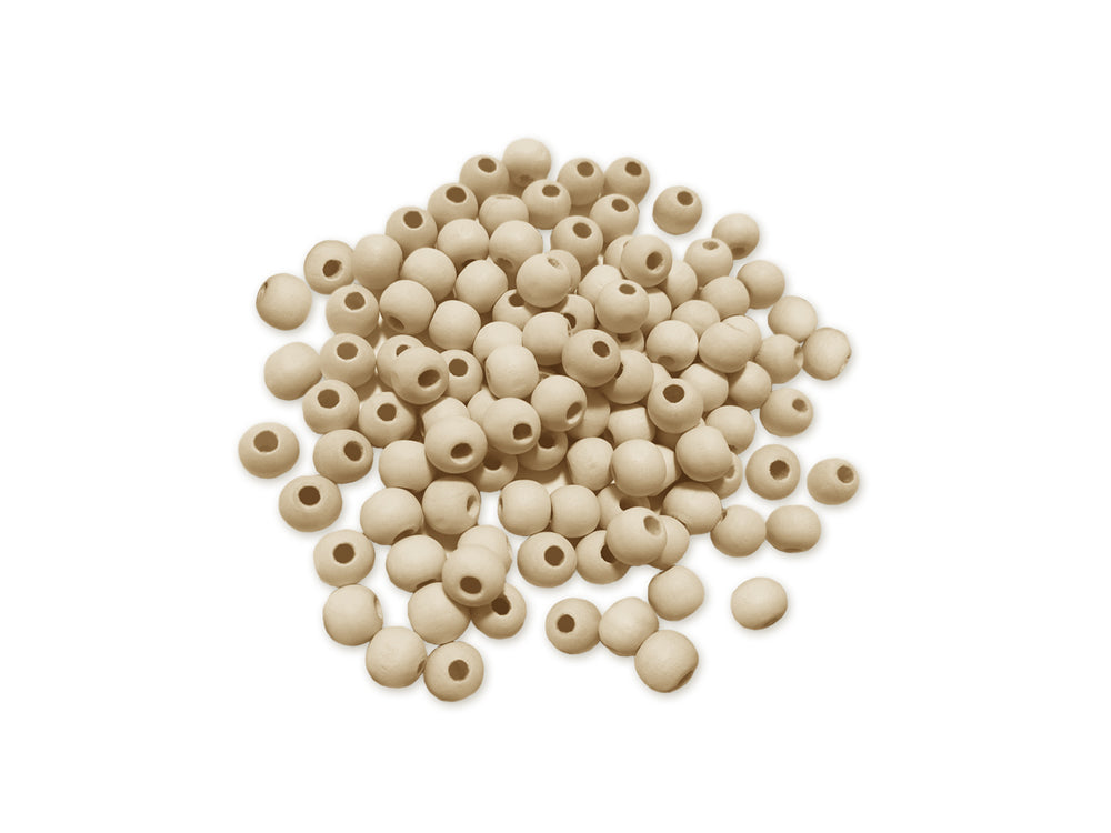 Wood Craft: Round Beads Natural A) 10mm 100pc