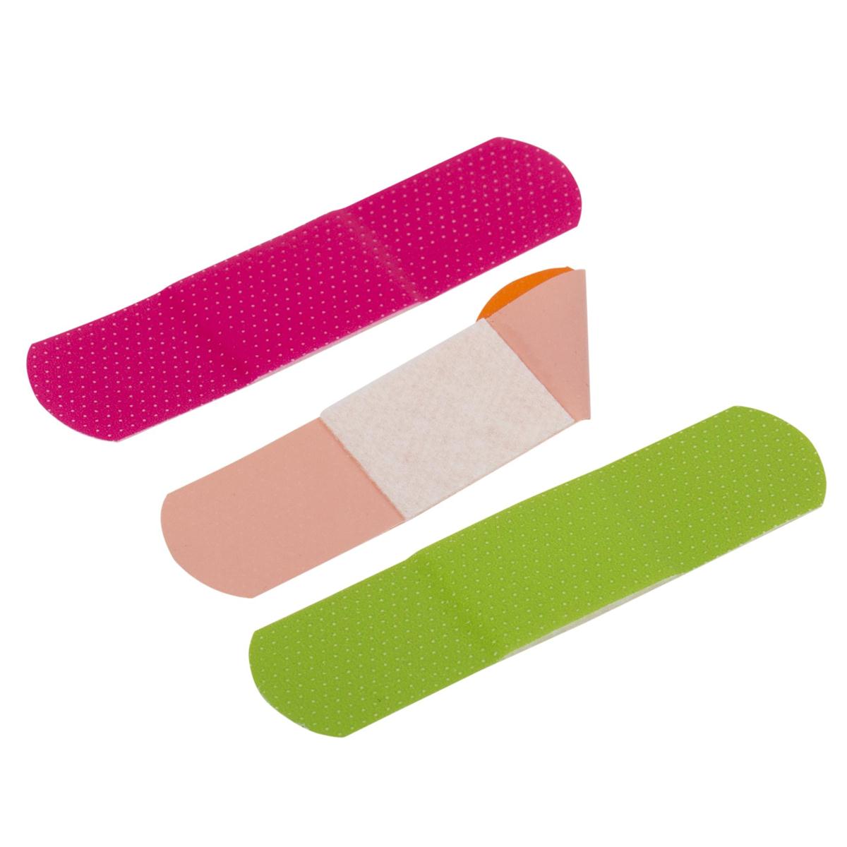 Bodico 40-pc Neon Colors Bandages, 3 col mixed,color box(HZ)