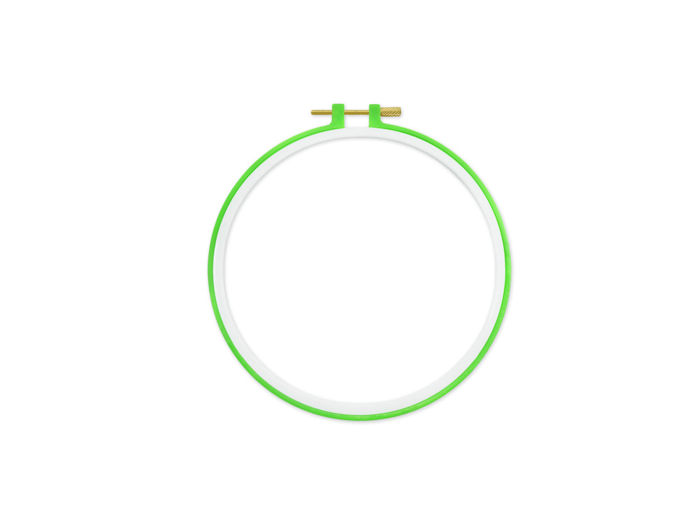 Needlecrafters: 8" Plastic Embroidery Hoop w/Brass Clamp