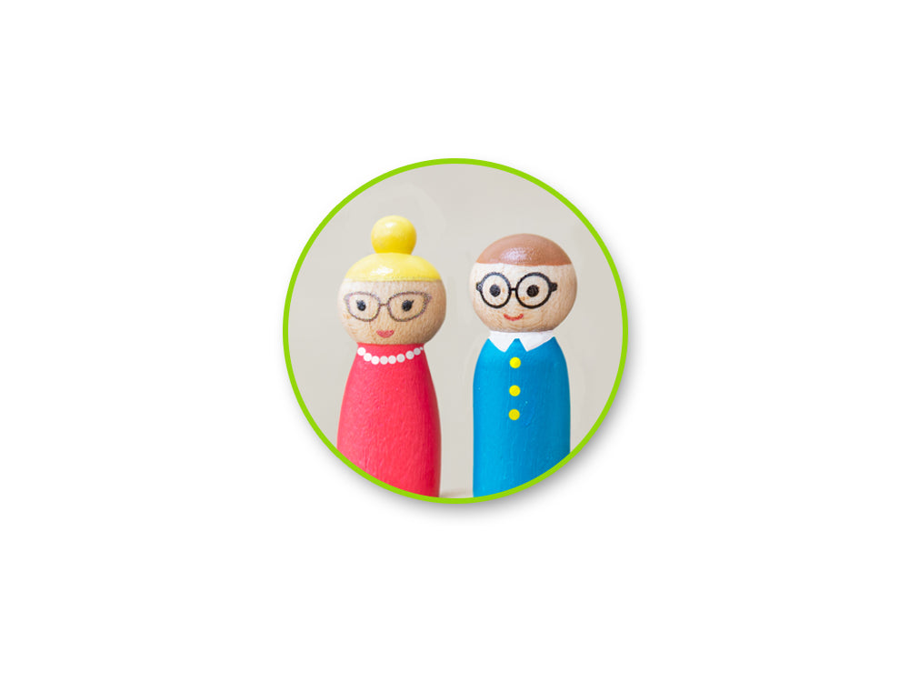 Craftwood: 2"x0.6" Doll Peg 4pc Natural A) Girl Doll
