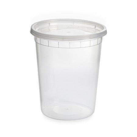 DELI ROUND LEAKPROOF 32oz PP CONTAINER w/LID 240/CS