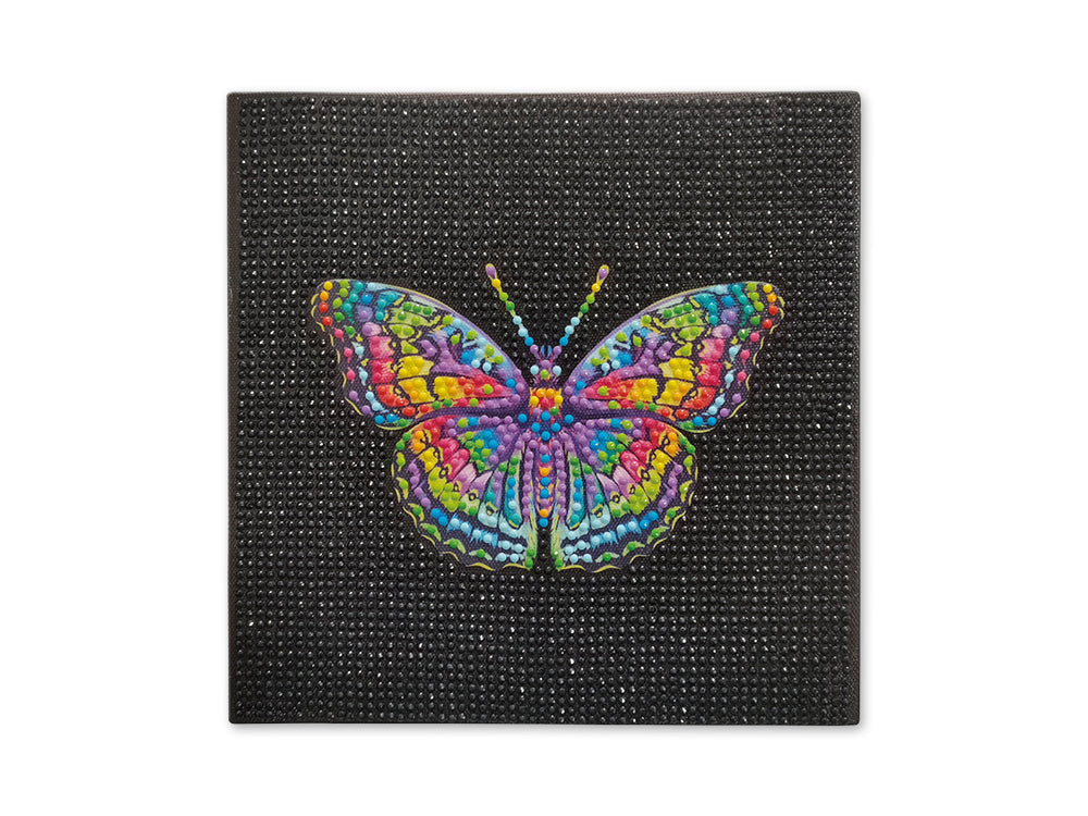 Stretch Artist Diamond Painting Canvas Kit: 7.9"x7.9" Primed Back-Stapled C) Butterfly