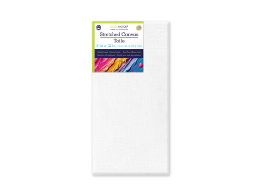 Stretch Artist Canvas: Rect. 6"x12" Primed Back-Stapled